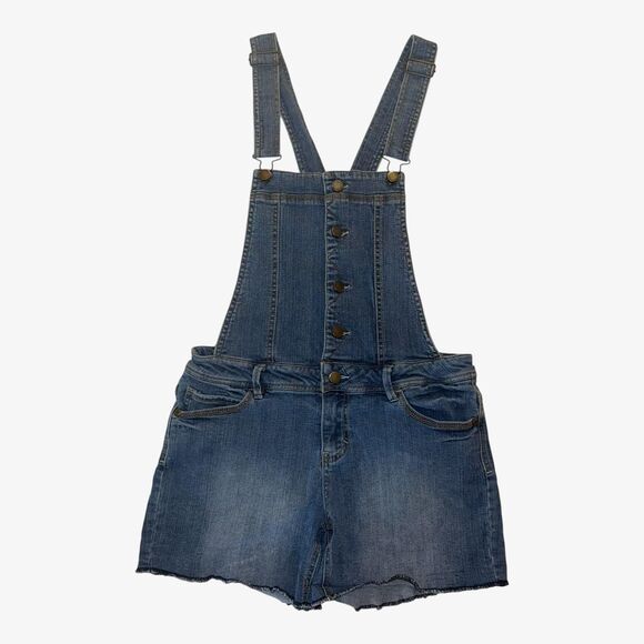 Tinseltown Women's Blue Short Overalls - Picture 1 of 8